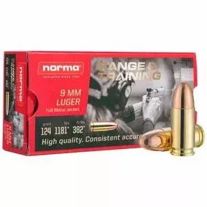MUNIÇÃO NORMA 9MM 124GR FMJ ETOG 50un