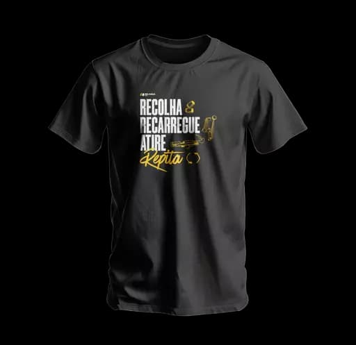 CAMISA RECARGA CLUB RECOLHA, RECARREGUE, ATIRE, REPITA MASCULINA