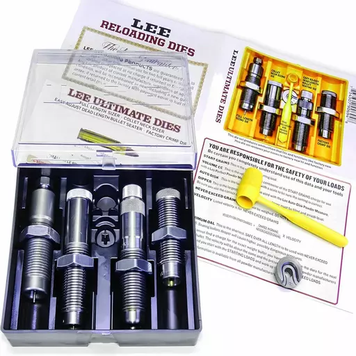 DIES LEE 4 PEÇAS ULTIMATE RIFLE + SHELL HOLDER - CONJUNTO DE MATRIZES