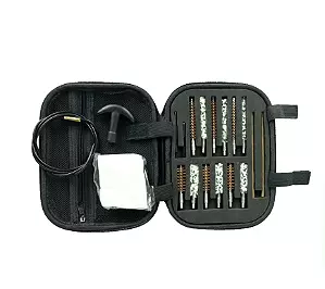 KIT DE LIMPEZA DE ARMA DE FOGO CAL. .22 AO .45 COM ESTOJO