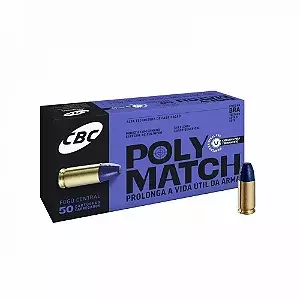 MUNIÇÃO CBC POLYMATCH .38 TPC 124GR 50un