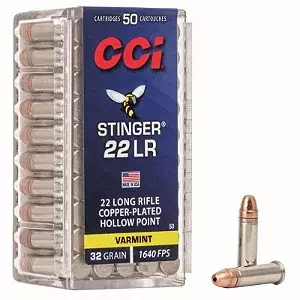 MUNIÇÃO CCI .22 STINGER HP 36GR 50un