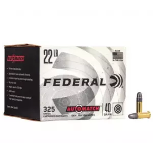 MUNIÇÃO FEDERAL .22 LR CHAMPION AUTOMATCH 40GR LRN 325un