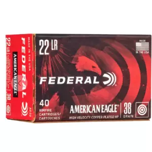 MUNIÇÃO FEDERAL .22 LR HIGH VELOCITY 38 GR COOPER PLATED 40un