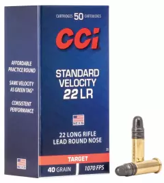 MUNIÇÃO CCI .22LR STD VELOCITY 40GR 50un