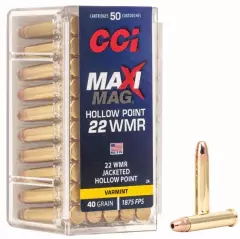 MUNIÇÃO CCI .22WMR MAXI-MAG 40GR 50un