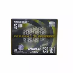 MUNIÇÃO FEDERAL .45 AUTO PUNCH 230GR JHP 20un