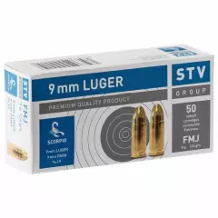 MUNIÇÃO SCORPIO 9MM 124GR FMJ 50un