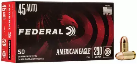 MUNIÇÃO FEDERAL .45 FMJ 230GR 50un