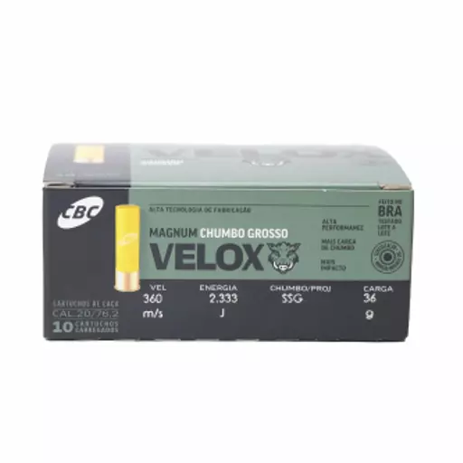 CARTUCHO CBC 20GA VELOX CHUMBO SSG 10un