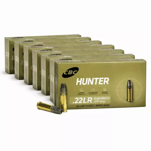 MUNIÇÃO CBC .22LR CHPO 40GR SUBSONICO HUNTER 500un
