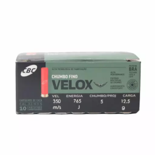 MUNIÇÃO CBC 32GA VELOX CHUMBO 5
