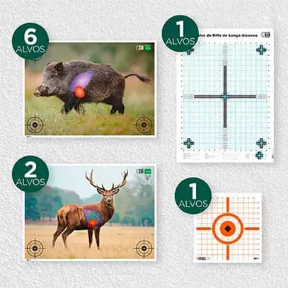 KIT ALVO DE CAÇA PRO HUNTERS - 10 ALVOS