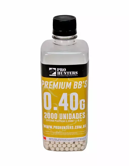 MUNIÇÃO PRO HUNTERS BBS 0.40G 2000un