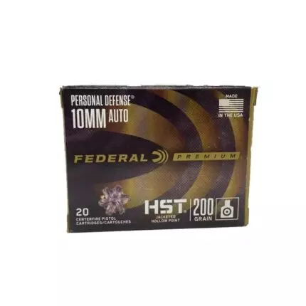 MUNIÇÃO FEDERAL 10MM AUTO HST JHP 200GR 20un