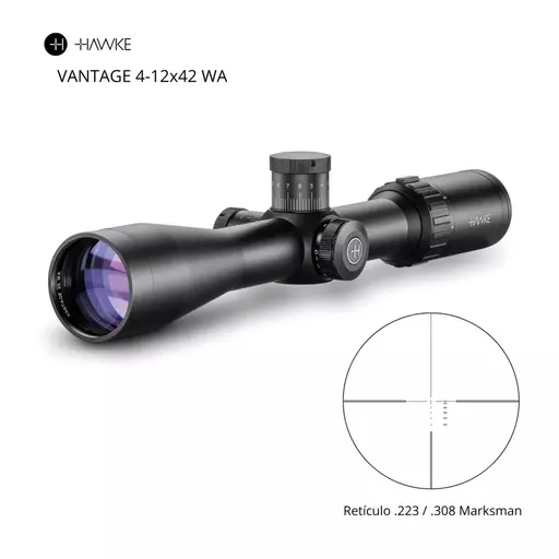 LUNETA HAWKE VANTAGE 30 WA 4-12X42 IR MARKSMAN 223 308