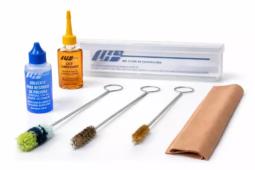 KIT LIMPEZA LH PARA ARMA CURTA .38 SPL 9MM .380 ACP
