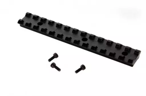 TRILHO PICATINNY 20MM EM ALUMÍNIO - TAMANHO 135MM