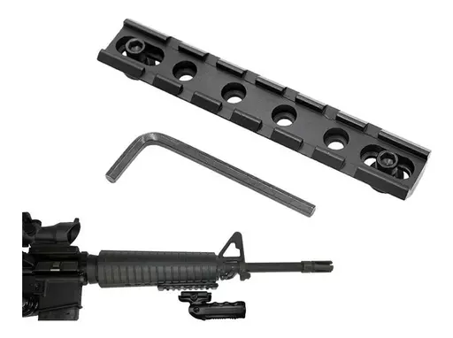 TRILHO PICATINNY 22 X 115 MM PARA HANDGUARD COMPATÍVEL COM M4 CARBINE E T4.02 TAURUS