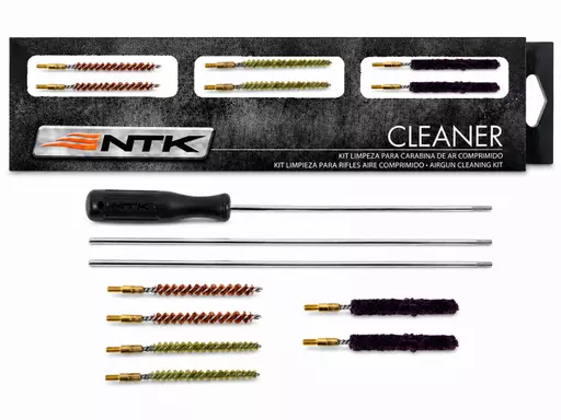 KIT LIMPEZA CARABINAS E PISTOLAS DE PRESSÃO CALIBRES 4,5MM 5,5MM .177 .22 NTK