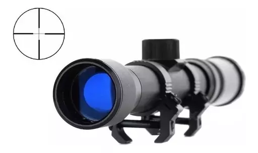 LUNETA RF 3-7X20 COM SUPORTE MOUNT 3/8 PARA TRILHOS 11MM