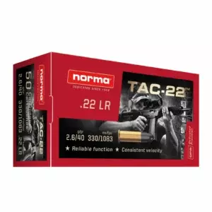 MUNIÇÃO NORMA .22 LR TAC-22 40GR