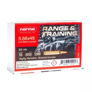 MUNIÇÃO NORMA 5.56MM FMJ 55GR 20un