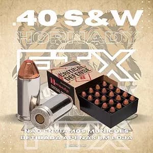 MUNIÇÃO CRITICAL DEFENSE .40 FTX HORNADY 165GR 20un